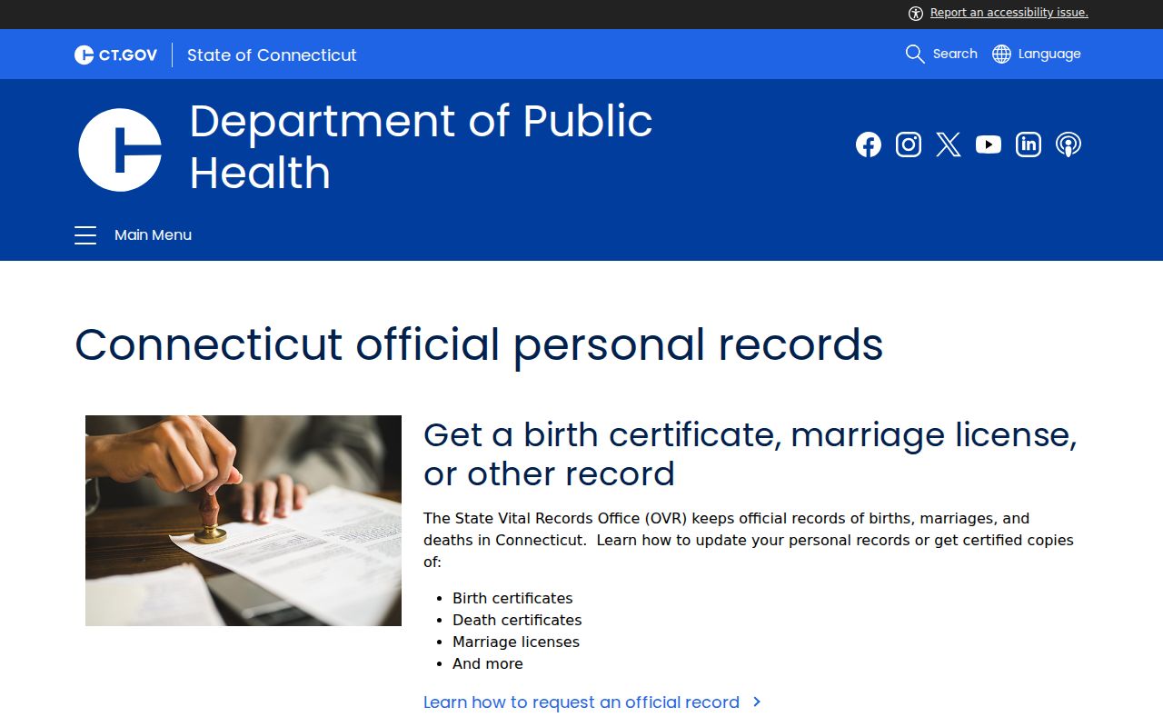 Shelton resident lookup Connecticut vital records custodian guide